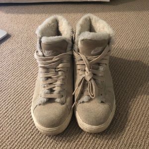 Fur-lined Nike Blazers